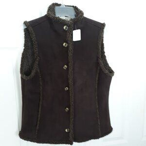 L.L Bean Sherpa Vest Womans size M EUC